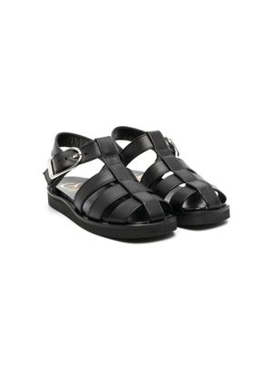 Gallucci Kids sandales en cuir à boucles - Noir