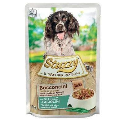 STUZZY Chunks with veal and green beans - nat hondenvoer - 100 g