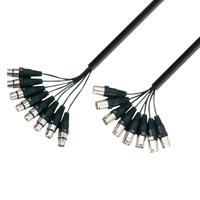 Adam Hall 3 Star L8 MF 0300 multikabel 8 x XLR female naar 8 x XLR male 3 m