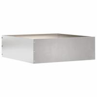 VidaXL Tuinrand zilver 40 x 40 x 13 cm roestvrij staal
