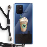 But first coffee: Samsung Galaxy Note 10 Lite Transparant Hoesje met koord