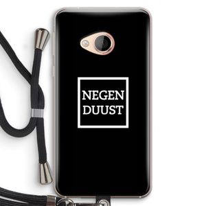 Negenduust black: HTC U Play Transparant Hoesje met koord