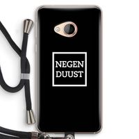 Negenduust black: HTC U Play Transparant Hoesje met koord