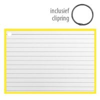 Flashcards A6 incl. clipring Geel Flashcards A6 incl. clipring Geel