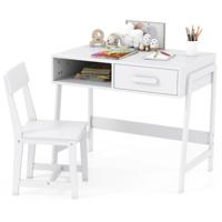 Kinderbureau met Stoel Kinderbankset van Hout Kinderbureau met Lade & Plank Wit