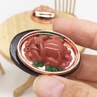 1:12 Mini huis speelgoed simulatie kerst Turkije keuken decoratie (bruin)