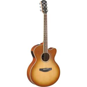 Yamaha CPX700II Akoestische-elektrische gitaar Jumbo 6 snaren Bruin, Geel