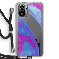 Zweverige regenboog: Xiaomi Redmi Note 10S Transparant Hoesje met koord