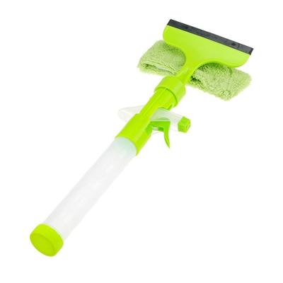 Multifunctionele dubbelzijdige Reinigingsschraper huishoudelijke hulpmiddel spray water borstel glas scraping tool Cleaner (groen)
