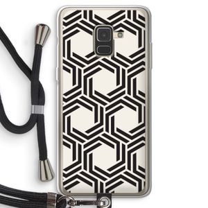 Geometrisch patroon: Samsung Galaxy A8 (2018) Transparant Hoesje met koord