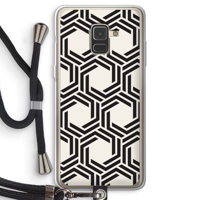 Geometrisch patroon: Samsung Galaxy A8 (2018) Transparant Hoesje met koord