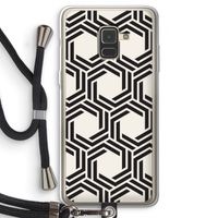 Geometrisch patroon: Samsung Galaxy A8 (2018) Transparant Hoesje met koord