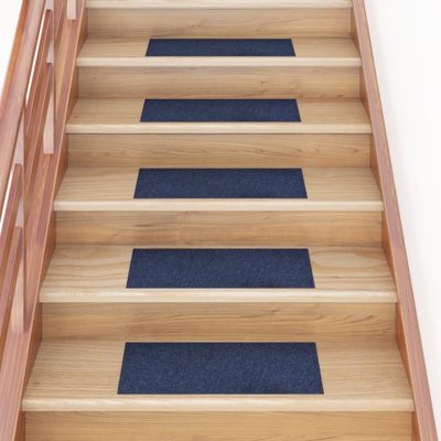 VidaXL 15 st trapmatten zelfklevend rechthoekig 60x25 cm blauw