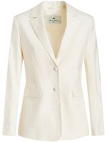 ETRO blazer boutonné à motif en jacquard - Blanc - thumbnail