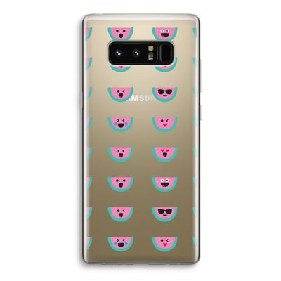 Smiley watermeloenprint: Samsung Galaxy Note 8 Transparant Hoesje
