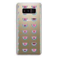 Smiley watermeloenprint: Samsung Galaxy Note 8 Transparant Hoesje