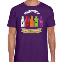 Bellatio Decorations Halloween verkleed t-shirt heren - bier monster - paars - themafeest outfit 2XL  -