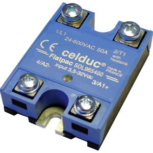 Celduc Halfgeleiderrelais SOL942460 25 A Schakelspanning (max.): 280 V/AC, 280 V/DC Schakelend bij overbelasting 1 stuk(s)
