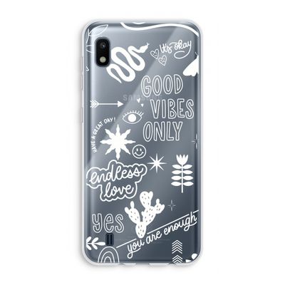 Good vibes: Samsung Galaxy A10 Transparant Hoesje
