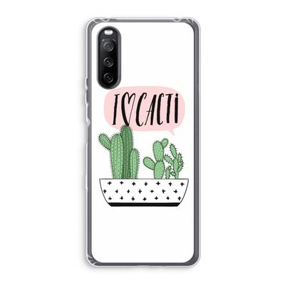 I love cacti: Sony Xperia 10 III Transparant Hoesje