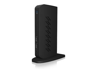 ICY BOX IB-DK2252AC Bedraad USB 3.2 Gen 1 (3.1 Gen 1) Type-C Zwart
