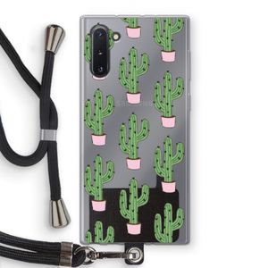 Cactus Lover: Samsung Galaxy Note 10 Transparant Hoesje met koord