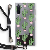 Cactus Lover: Samsung Galaxy Note 10 Transparant Hoesje met koord