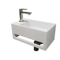 Fontein Boss & Wessing Solid Surface met Handdoekrek Mat Wit Boss & Wessing