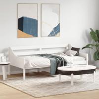 Slaapbank zonder matras 90x190 cm massief grenenhout wit - thumbnail