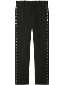 Off-White eyelet-embellished wool trousers - Noir