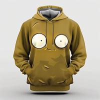 Grappig aardappel Voor heren Modieus 3D-afdrukken Trui met capuchon Hoodies Bruin Strakke ronde hals Herfst Winter Ontwerper Sweatshirt met capuchon Lightinthebox