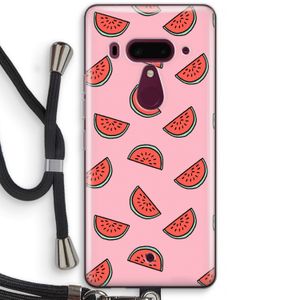 Watermeloen: HTC U12+ Transparant Hoesje met koord