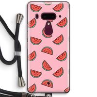 Watermeloen: HTC U12+ Transparant Hoesje met koord Watermeloen: HTC U12+ Transparant Hoesje met koord