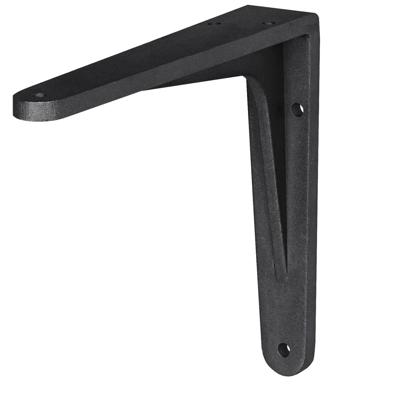 Plankdrager - aluminium zwart - 190 mm - wandmontage - zwaar belastbaar - 180kg