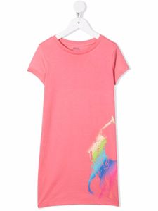 Ralph Lauren Kids robe à imprimé Big Pony - Rose