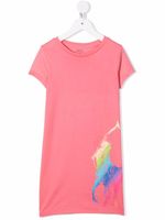 POLO RALPH LAUREN KIDS robe à imprimé Big Pony - Rose