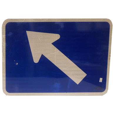 Pijl Linker Hoek Straatbord - Origineel