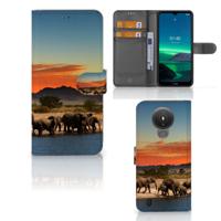 Nokia 1.4 | Telefoonhoesje | Met pasjeshouder | Olifanten