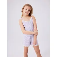 Name it meisjes pyjama set - Heirloom Lilac - Kinder shortama biologisch katoen