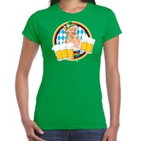 Oktoberfest verkleed t-shirt voor dames - Duits bierfeest kostuum/kleding - groen