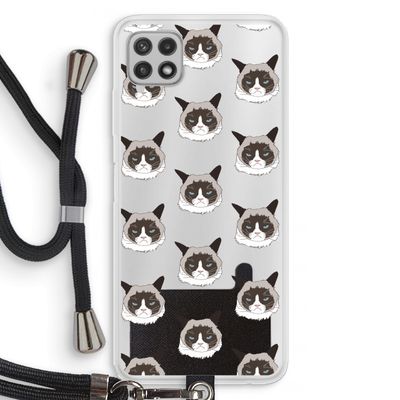 It's a Purrr Case: Samsung Galaxy A22 4G Transparant Hoesje met koord
