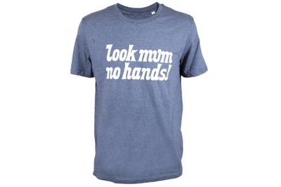 Look Mum No Hands! T-shirt Navy/Wit Look Mum No Hands! T-shirt Navy/Wit