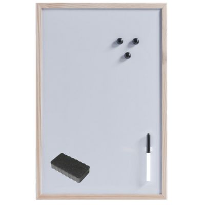 Magnetisch whiteboard/memobord met wisser 40 x 60 cm