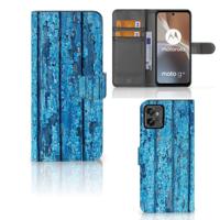 Motorola Moto G32 | Book Style Case | Wood Blue