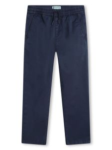 Kenzo Kids pantalon en coton à coupe droite - Bleu