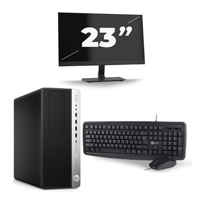 HP EliteDesk 800 G5 Tower - Intel Core i5-9e Generatie - 16GB RAM - 256GB SSD - Windows 11 + 1x 23 inch Monitor