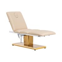 Behandelstoel - 300 W - 190 x 65 x 60 - 76 cm - 200 kg - beige/goud