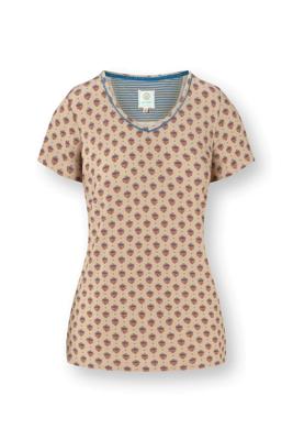 Pip Studio Toy Top Korte Mouw Jaipur Flower Khaki/Blauw XXL Pip Studio Toy Top Korte Mouw Jaipur Flower Khaki/Blauw XXL