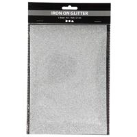 Creativ Company Opstrijkfolie glitter zilver, a5