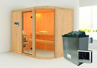 Karibu | Parima 4 Sauna | Kachel 9 kW Externe Bediening - thumbnail